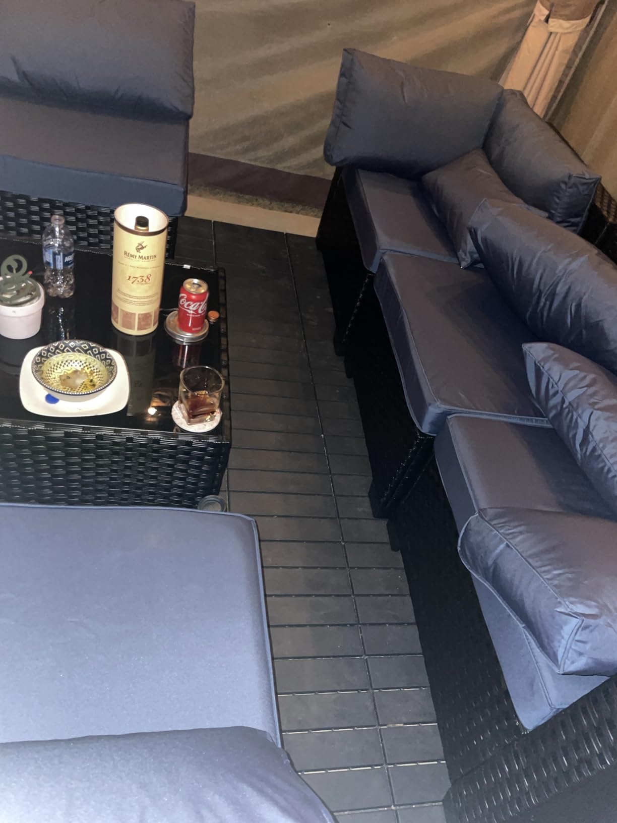 Rattaner Patio Sectional 6 Pieces All-Weather Wicker Patio Furniture Set Outdoor Sectional with Glass Table Non-Slip Cushions and Waterproof Cover, Khaki customer photo 2