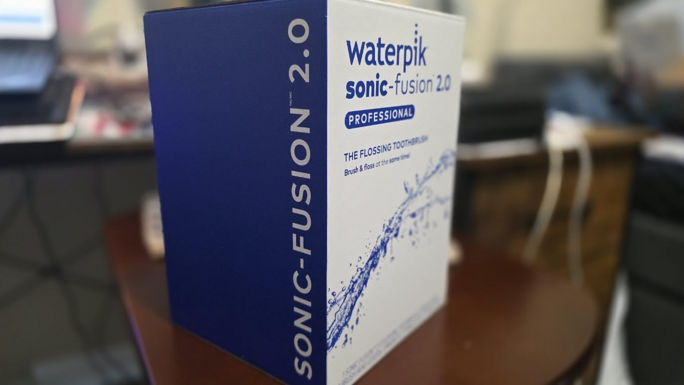 Waterpik Sonic-Fusion Flossing Electric Toothbrush Water Flosser, White customer photo 1