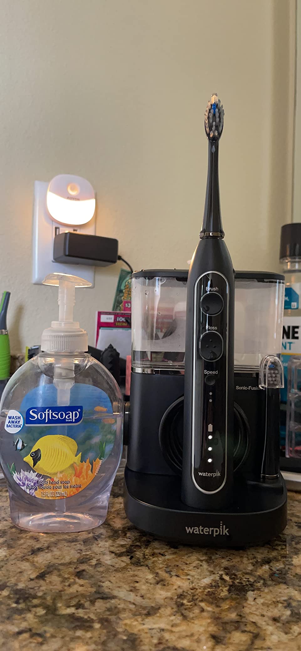 Waterpik Sonic-Fusion Flossing Electric Toothbrush Water Flosser, White customer photo 2