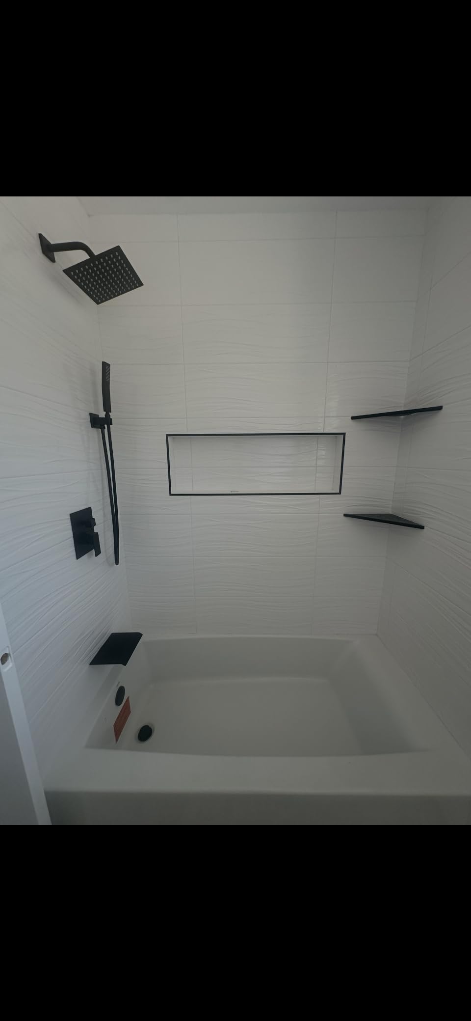 Midanya Shower System with Tub Spout,8 Inch Shower Head,Matte Black customer photo 1