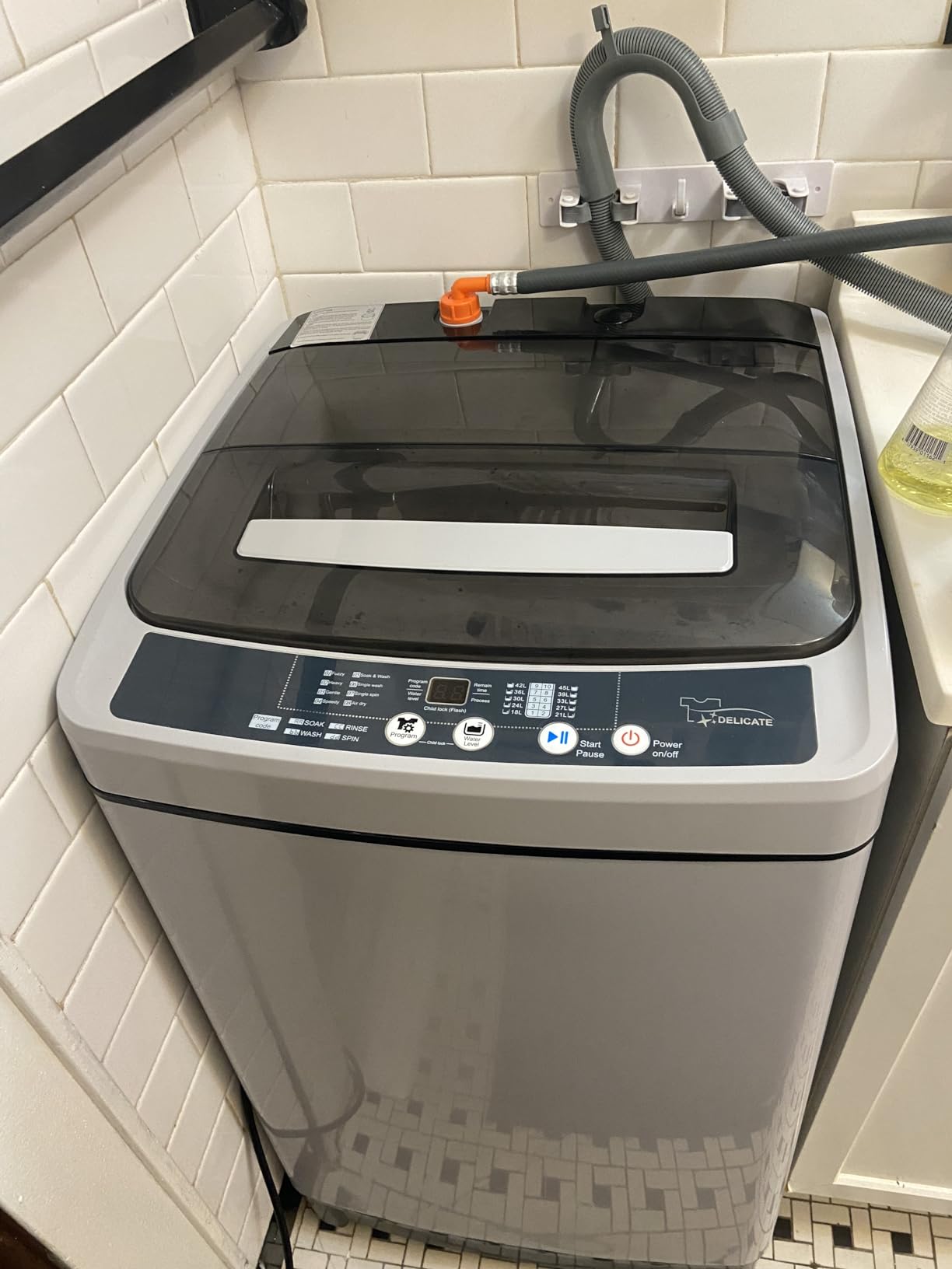 Giantex Portable Washing Machine, 2 in 1 Full Automatic Laundry Washer 1.5Cu.Ft 11lbs Capacity Washing and Spinning Combo 8 Programs 10 Water Levels Energy Saving Top Load Washer for Apartment Dorm customer photo 2