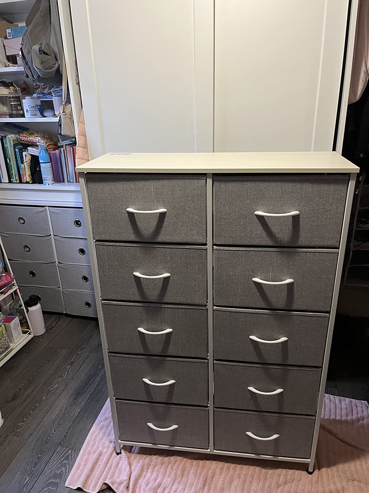 WLIVE Tall Dresser for Bedroom, Rustic Brown Wood Grain Print customer photo 1