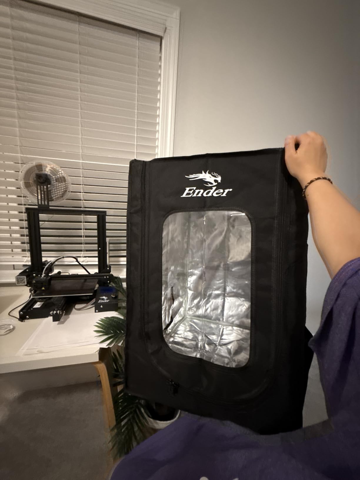 Creality 3D Printer Enclosure Fireproof and Dustproof Tent Constant Temperature Protective Cover Room for Creality Ender 3V2/Ender 3V2 Neo/Ender 3S1/Ender 3Pro/Ender 3 3D Printer customer photo 2