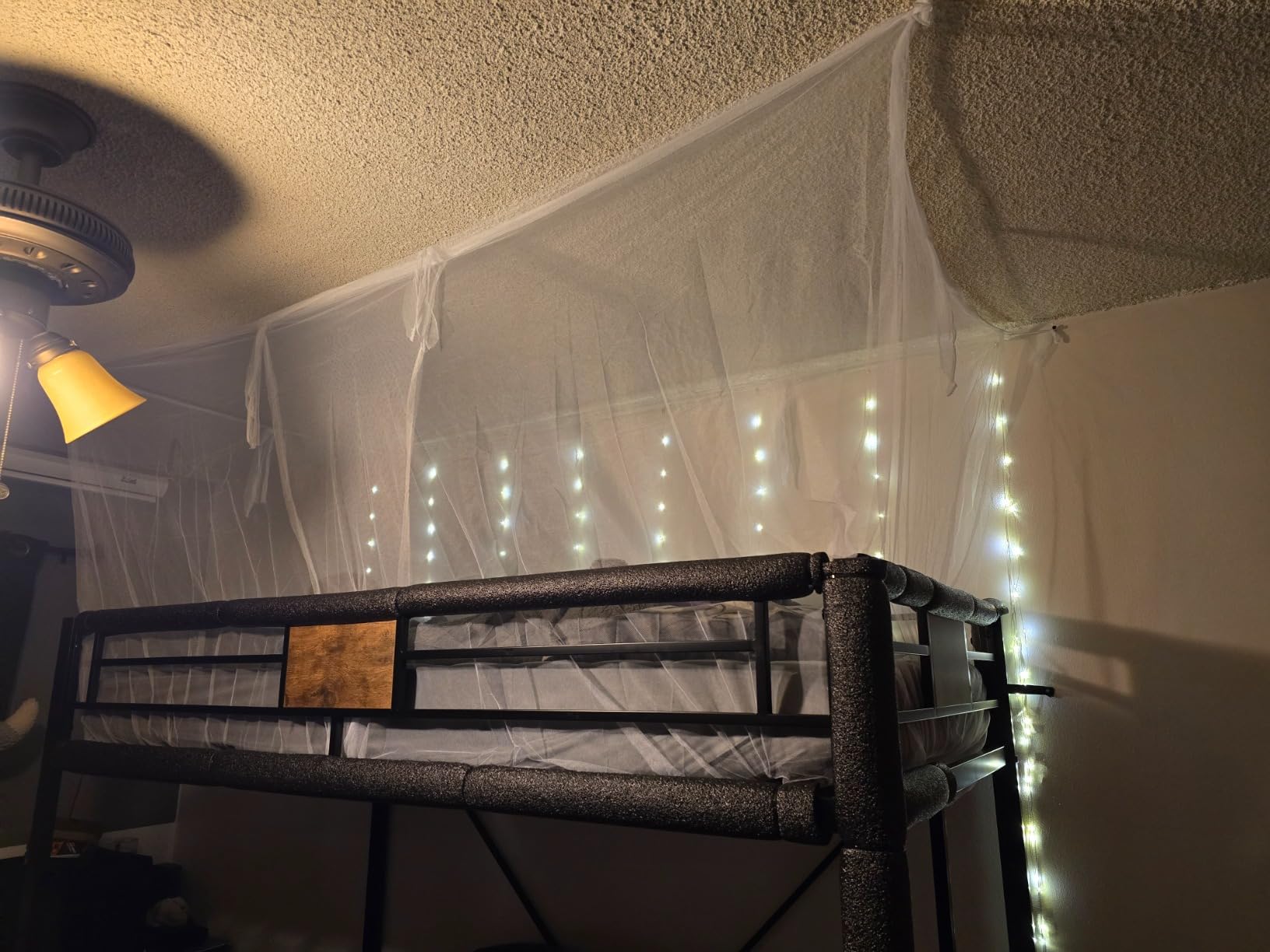 SHA CERLIN Loft Bed Twin Size with Ladder and Guardrail,Rustic Design customer photo 1