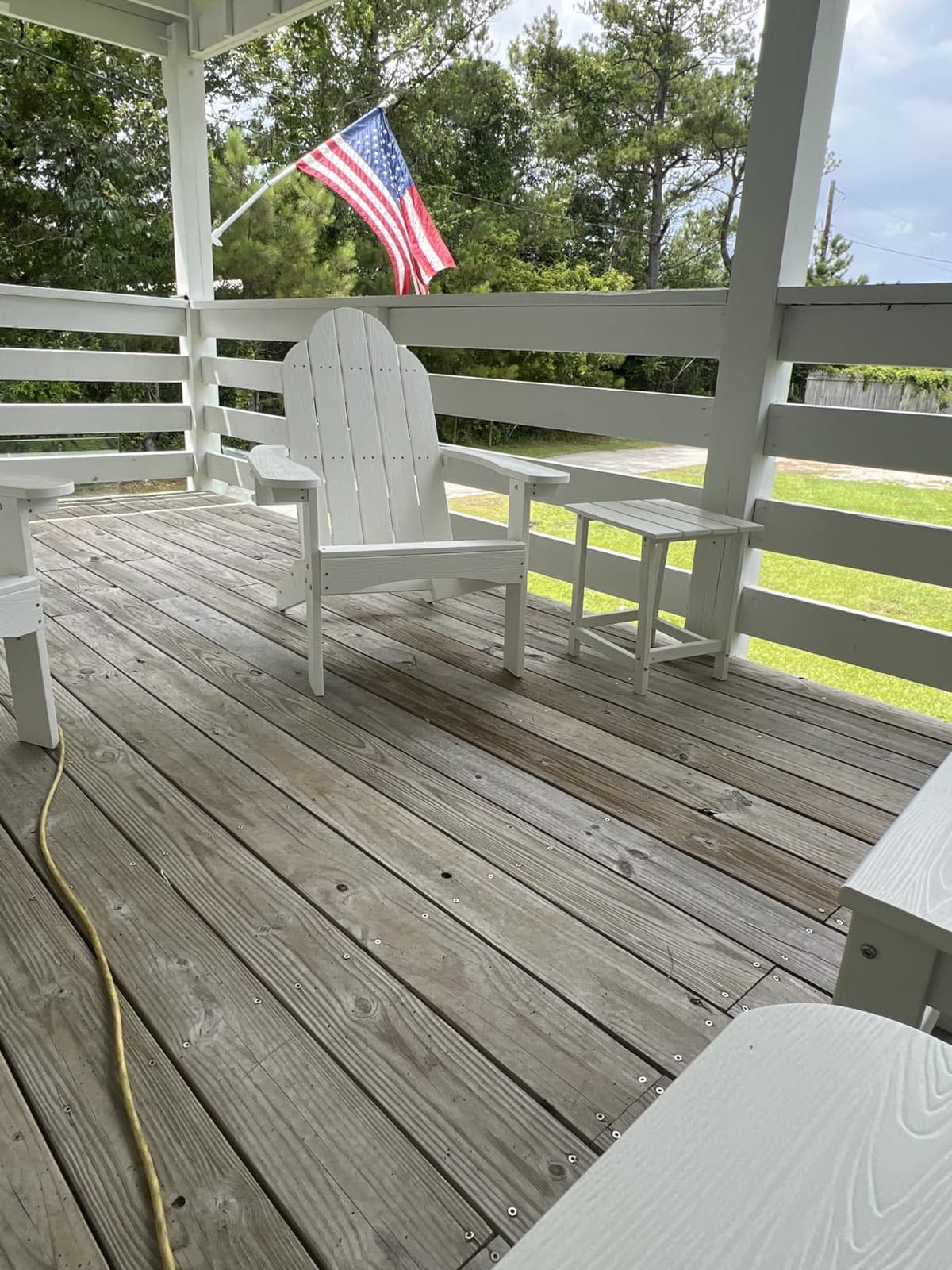 LUE BONA HDPS Outdoor Adirondack Chair, Cup Holder, Set of 4, Black customer photo 2