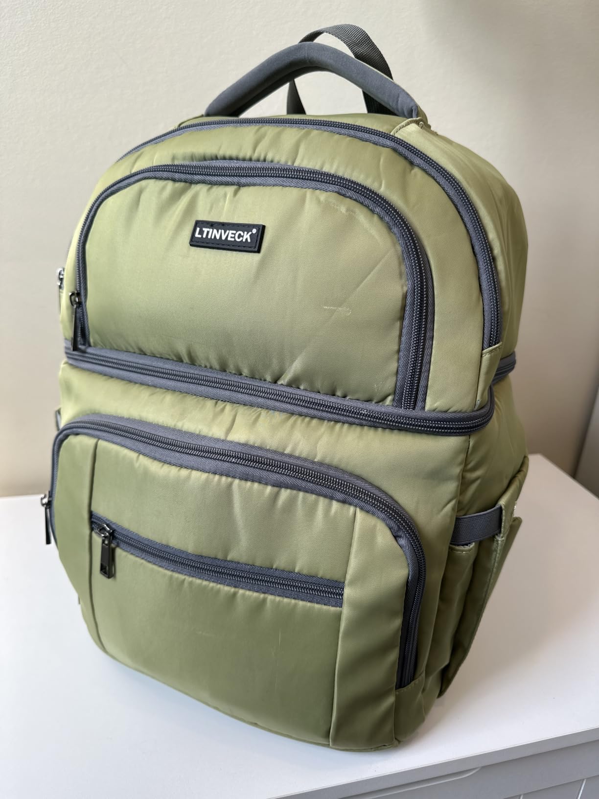 Cooler Backpack,Insulated Backpack Cooler Leakproof Double Deck Cooler Bag for Men Women RFID Lunch Backpack customer photo 2