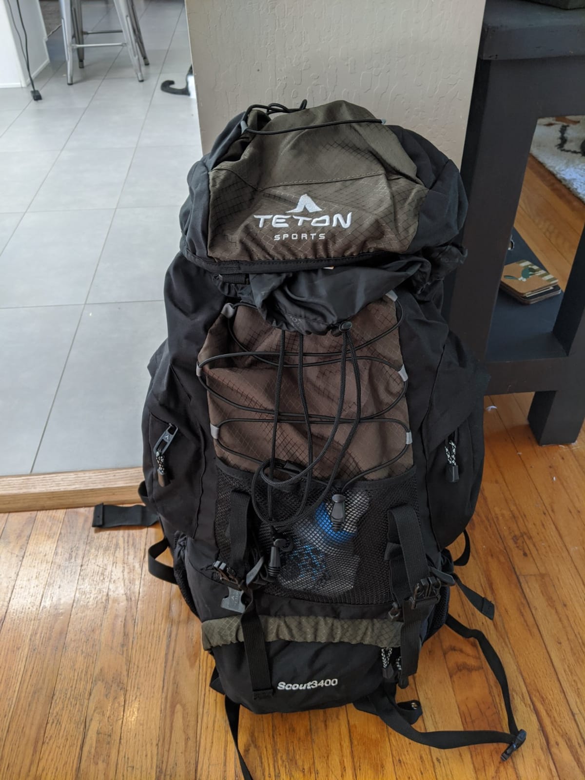 Teton 55L Scout Internal Frame Backpack for Hiking, Camping, Backpacking, Travel, Rain Cover Included, Olive customer photo 2