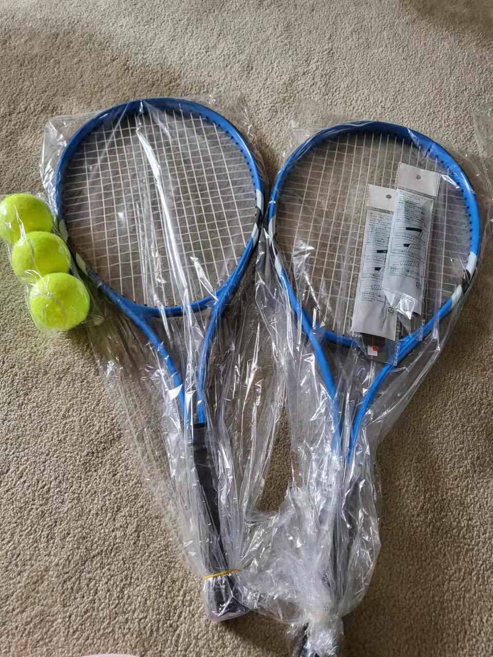 Tennis Rackets 2 Players Recreational for Beginners,Pre-Strung 27 Inch Light Adult Racquet Set for Women Men with Tennis Balls,Overgrips and Carry Bag customer photo 1