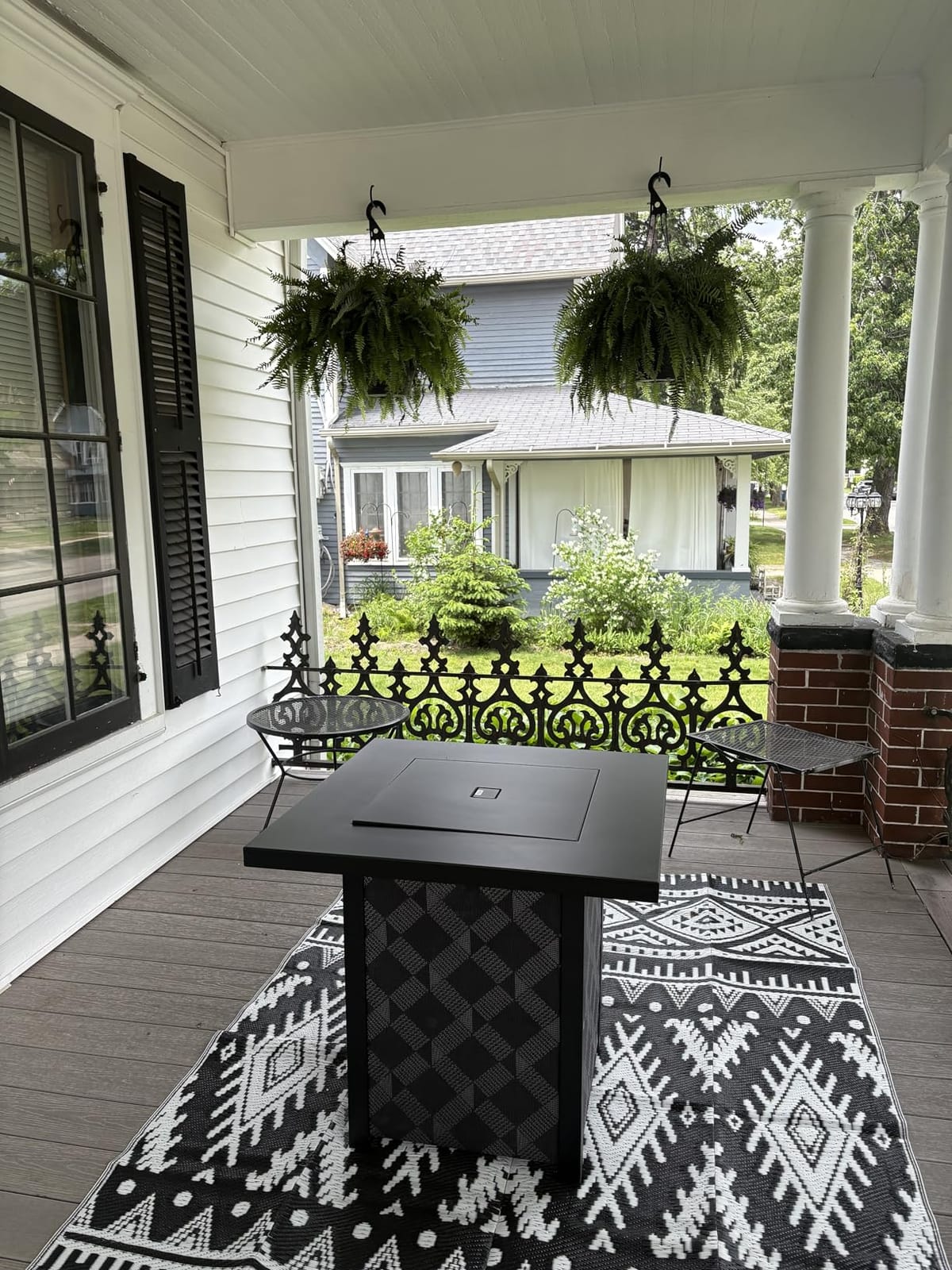 Ciays 28 Inch Propane Fire Pit CSA-Listed Outdoor Fire Pit Table, 50,000 BTU Steel Gas Fire Pits with Lid and Lava Rock, Add Warmth and Ambience to Parties On Patio Deck Garden,Black,CIFPT3-N1 customer photo 2