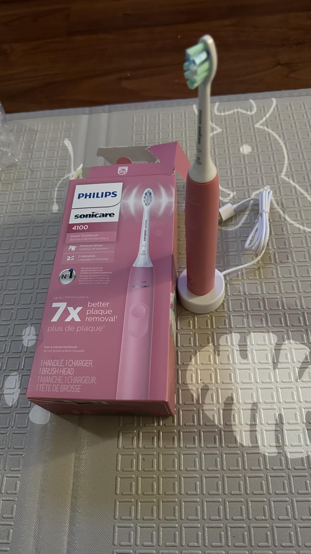 Philips Sonicare 4100 Rechargeable Electric Toothbrush, Deep Pink customer photo 2