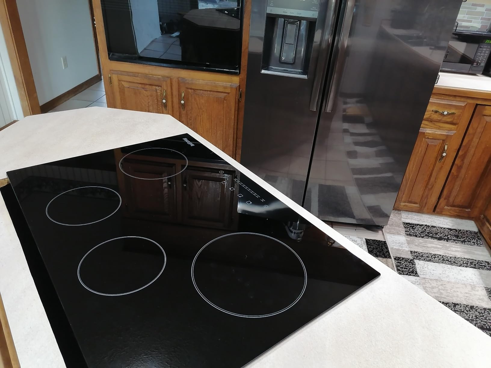 Electric Cooktop 30 inch Ceramic Stove 4 Burners 6700W Built-in Stove Top Electric Hot Plate Satin Glass cooktop in Black Touch Sensor Control/Timer/Child Safety Lock/9 Power Levelsr/220-240V customer photo 2