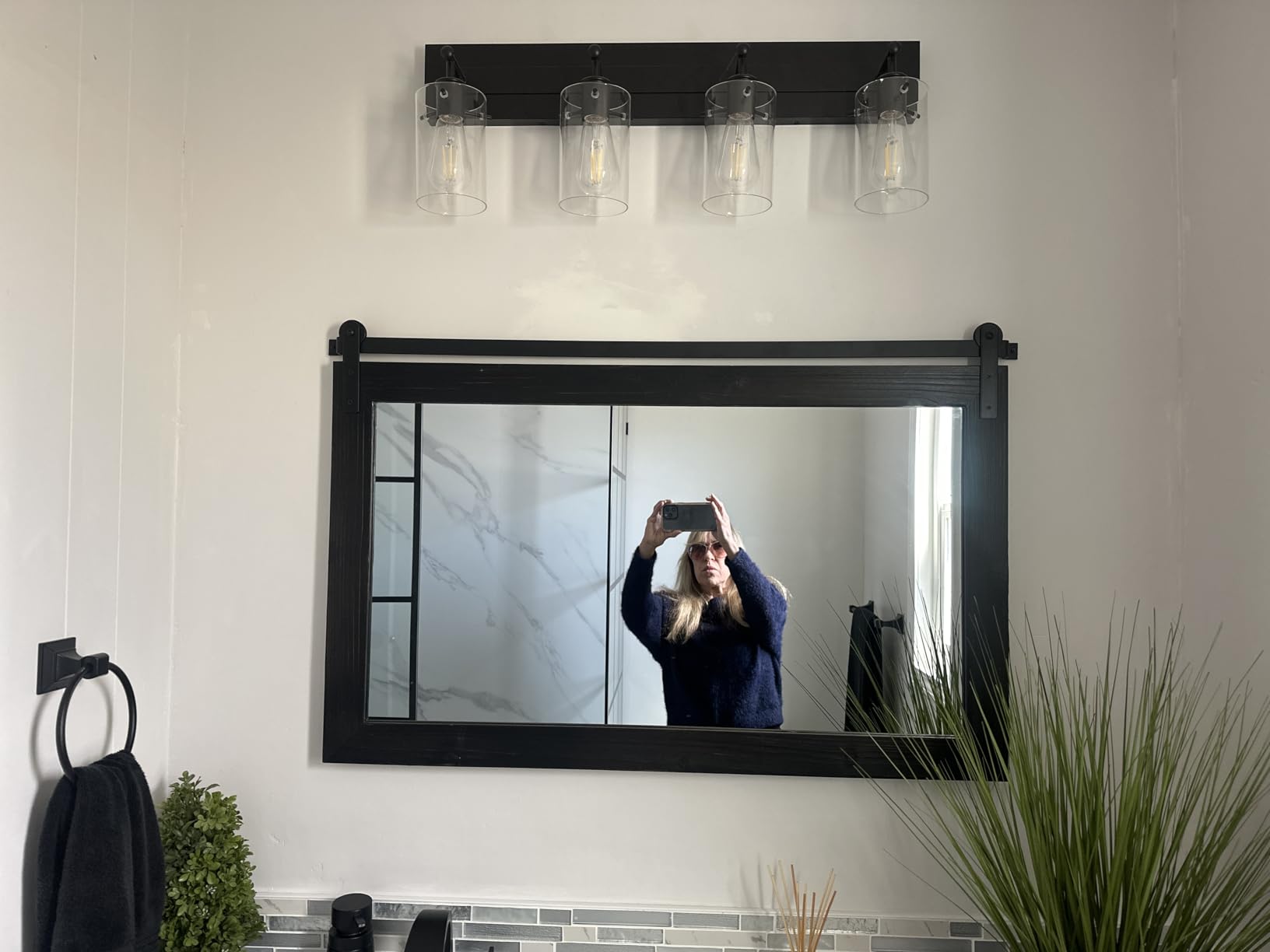 COGOOD Farmhouse Barn Door Mirror - 41