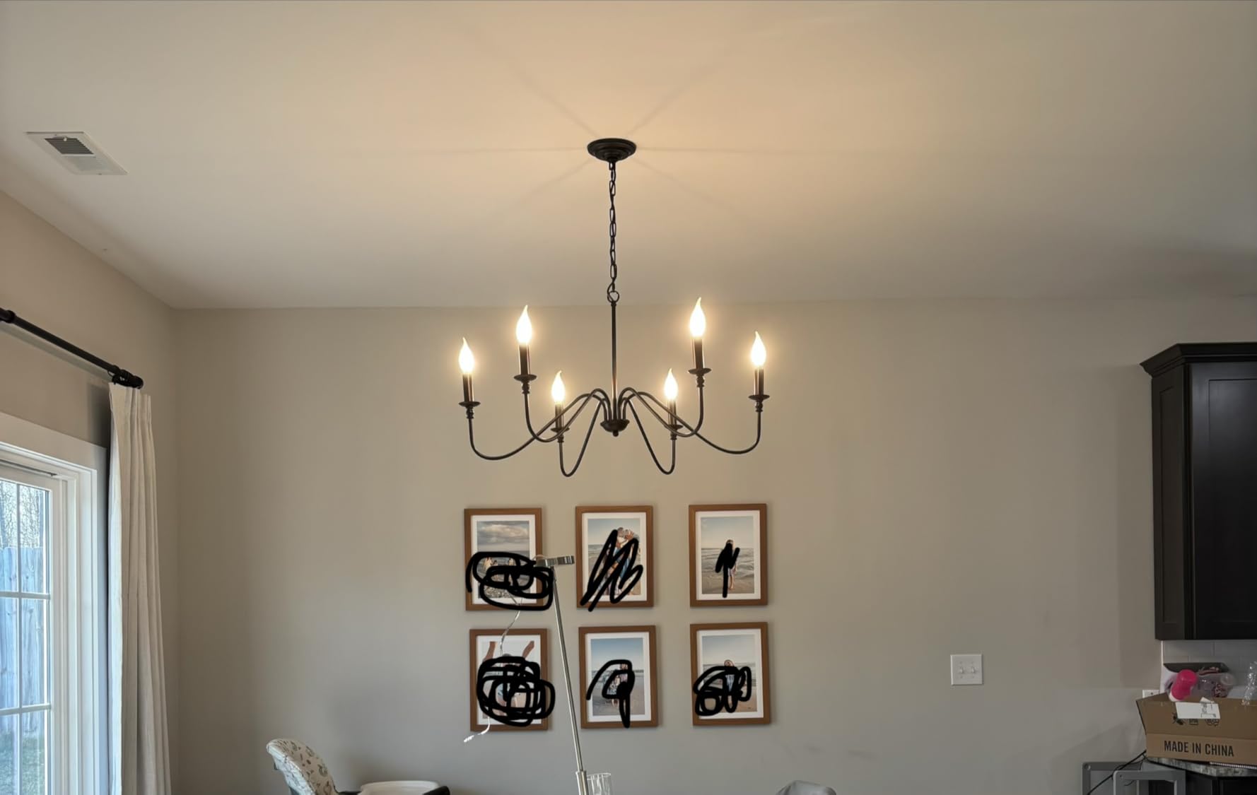Miluolan Black Chandelier, 6-Light Farmhouse Chandelier for Dining Room customer photo 1