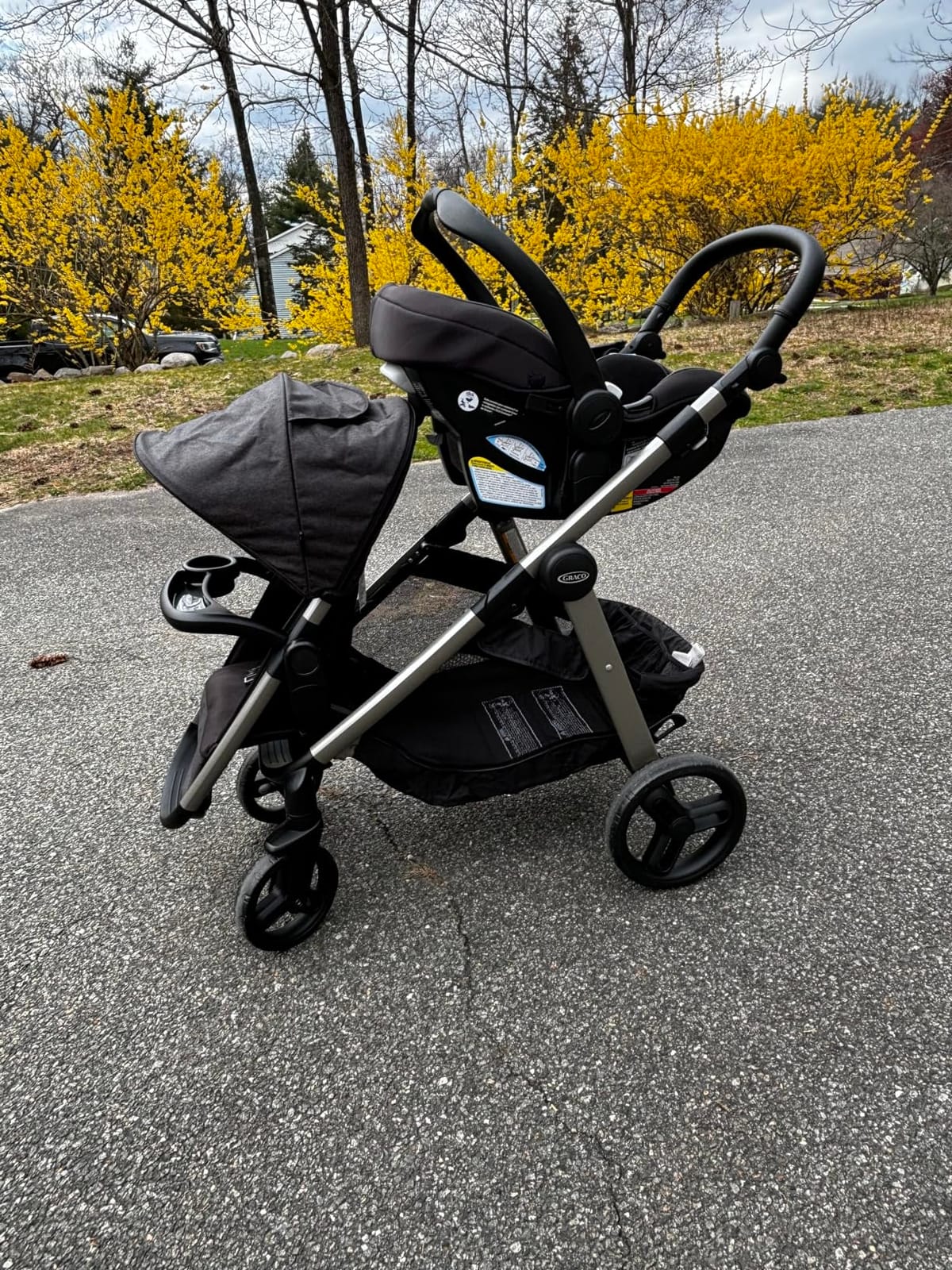 Graco Modes Nest2Grow Baby Stroller, Slide2Me Adjustable Seat, 4 Modes of Use from Infant Car Seat Carrier to a Double Stroller (both sold separately), Maison customer photo 2