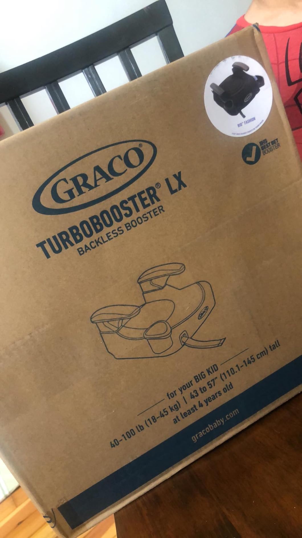 Graco® TurboBooster® LX Backless Booster with Affix Latch | Backless Booster Seat for Big Kids Transitioning to Vehicle Seat Belt (Rio) customer photo 2