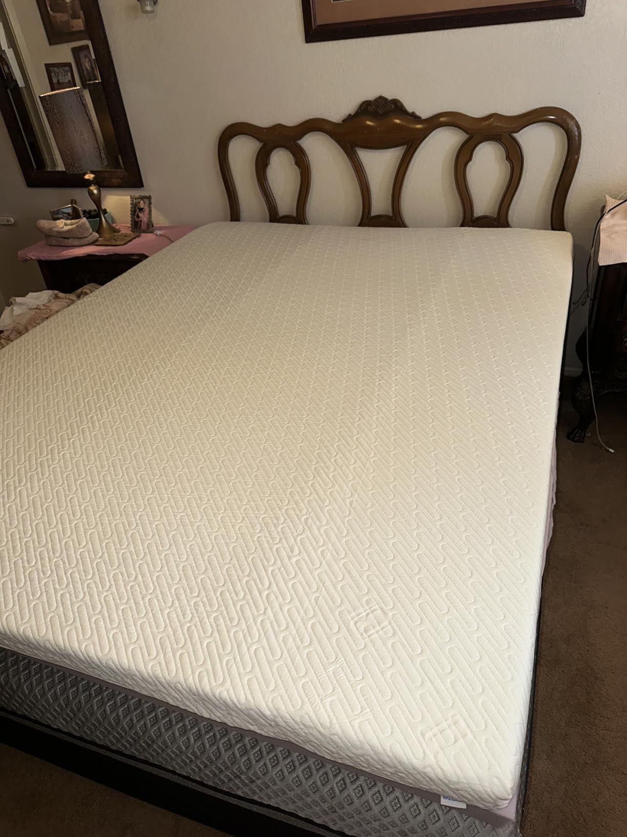VALUXE 3 Inch Gel Memory Foam Mattress Topper Queen Size High Density Cooling Pad Pressure Relief Bed Topper (with Removable & Washable Bamboo Cover) customer photo 1