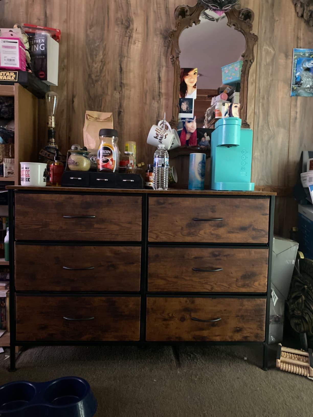 WLIVE Dresser for Bedroom with 6 Fabric Drawers, Rustic Brown customer photo 1