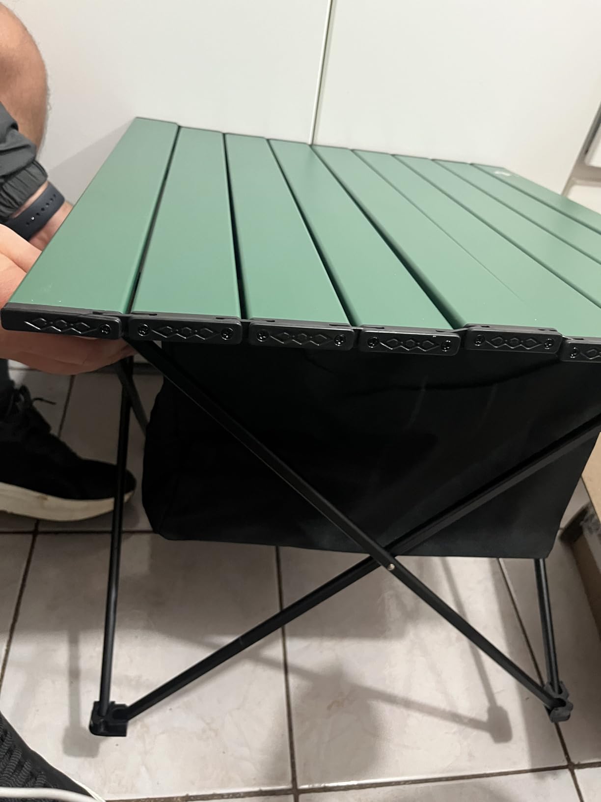 VILLEY Portable Camping Side Table, Ultralight Aluminum Folding Beach Table customer photo 2
