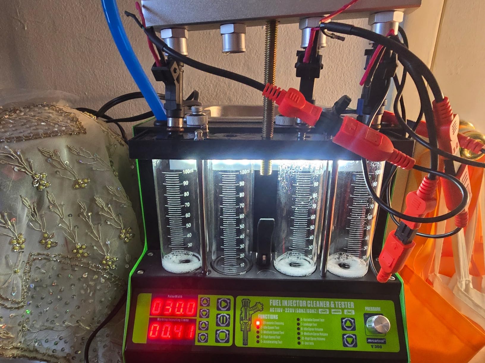 MRCARTOOL V308 Fuel Injector Cleaner Machine with Pulse Ultrasonic Cleaning customer photo 2