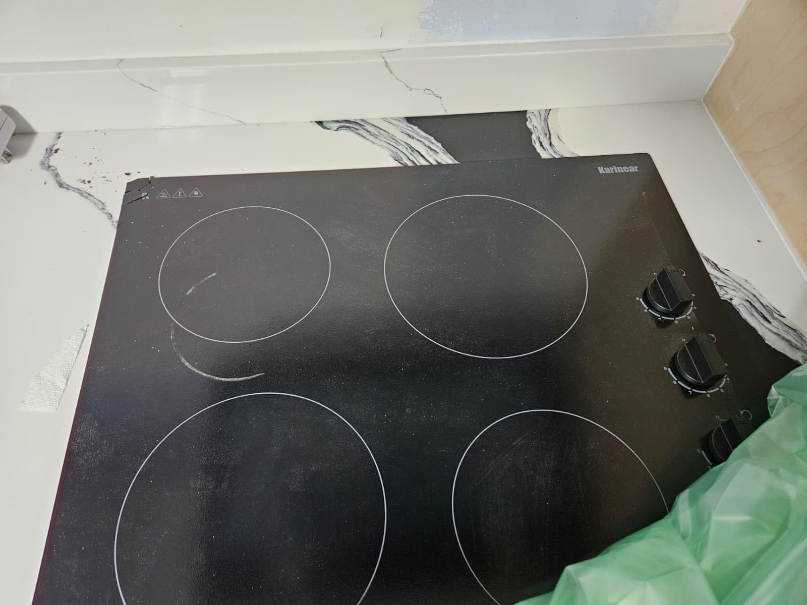Karinear 30 Inch Electric Cooktop 4 Burners, Knob Control Ceramic Cooktop customer photo 1