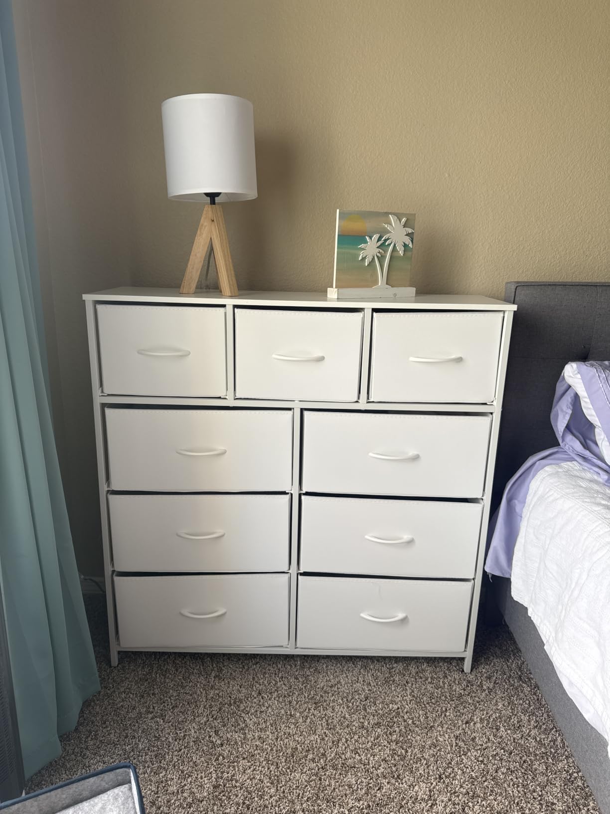 WLIVE Tall Dresser for Bedroom, 9 Drawer Chest of Drawers, Black Wood Grain customer photo 1