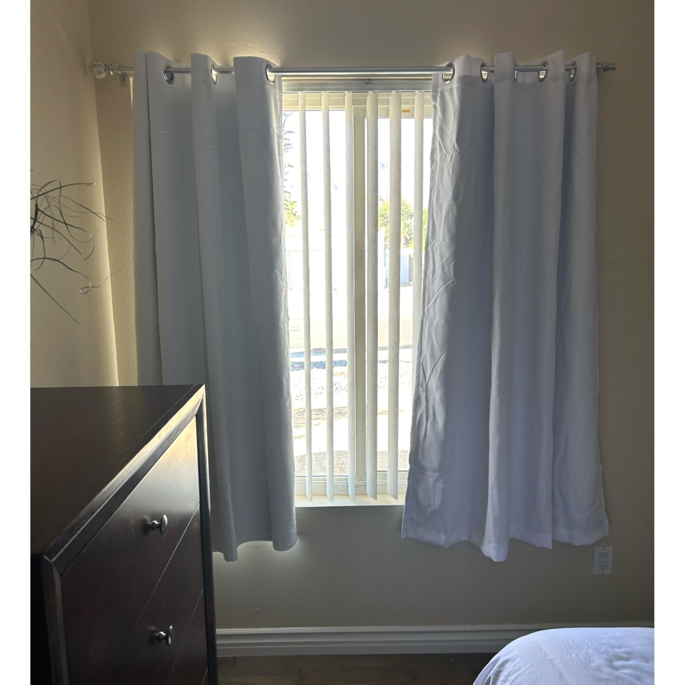 ChrisDowa 100% Blackout Curtains for Bedroom 63 Inch Long with Black Liner customer photo 1