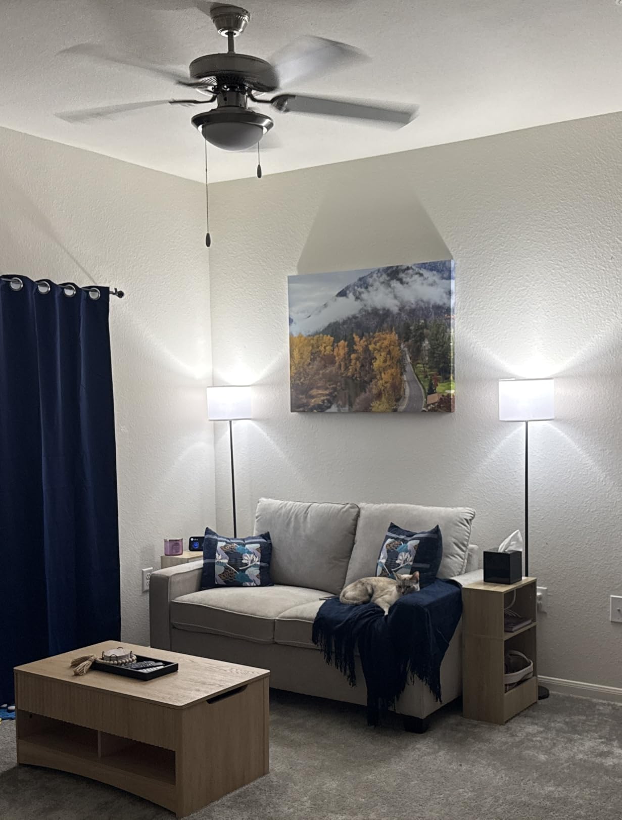 ChrisDowa 100% Blackout Curtains for Bedroom 63 Inch Long with Black Liner customer photo 2