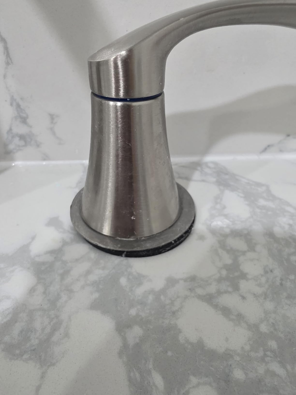 Friho 8 Inch Widespread 3 Hole Bathroom Faucet, Brushed Nickel Lead-Free 2-Handle Vanity Faucet with Swivel Spout, Pop-up Drain & Supply Hoses customer photo 2