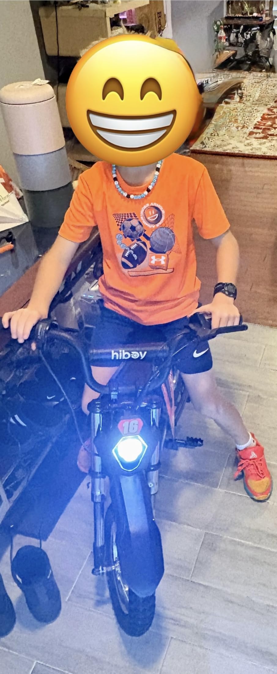 Hiboy DK1 36V Electric Dirt Bike for Kids, 300W & 15.5 MPH, Ages 3-10 customer photo 1