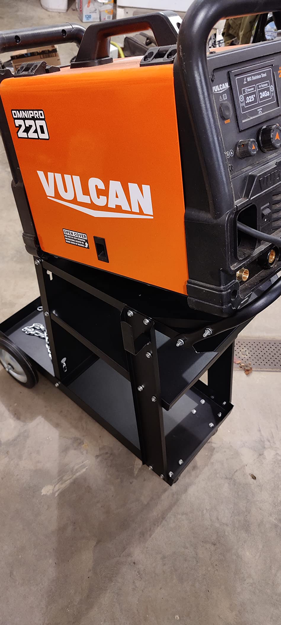 Welding Cart, Welding Carts for MIG/TIG Welder and Plasma Cutter, Black customer photo 1