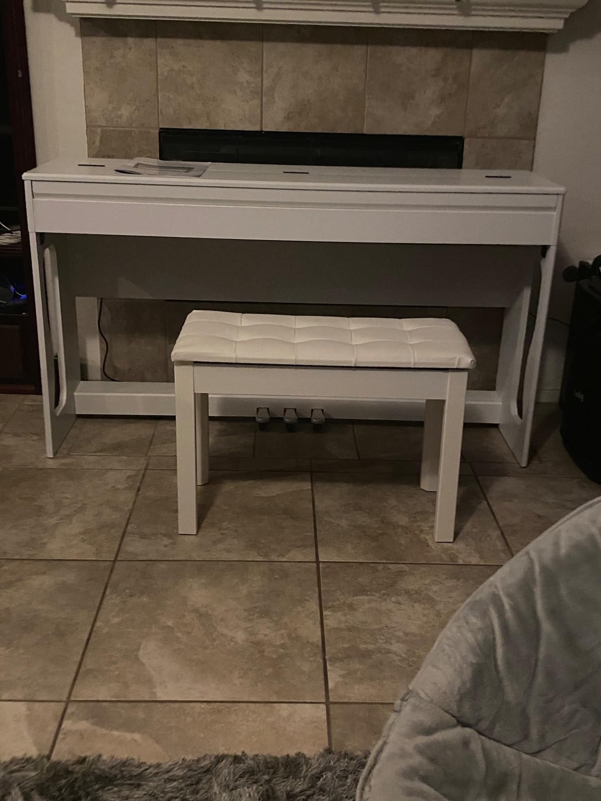 UMOMO 88 Weighted Key Digital Piano with Duet Piano Bench, Beginner Keyboard Piano Full Size Heavy Hammer Weighted Action Electric Piano Keyboard with USB MIDI, Brown customer photo 2