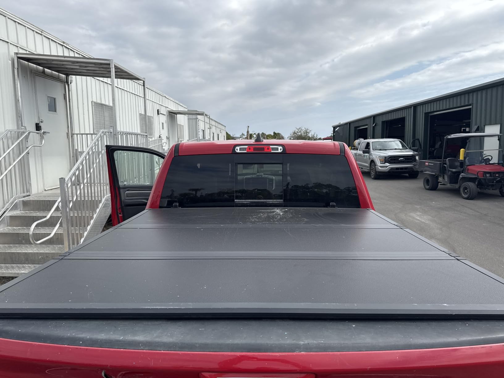Toptiny Hard Folding Truck Bed Tonneau Cover|HTF011|Fits 2009-2026 Dodge Ram 1500 5' 7