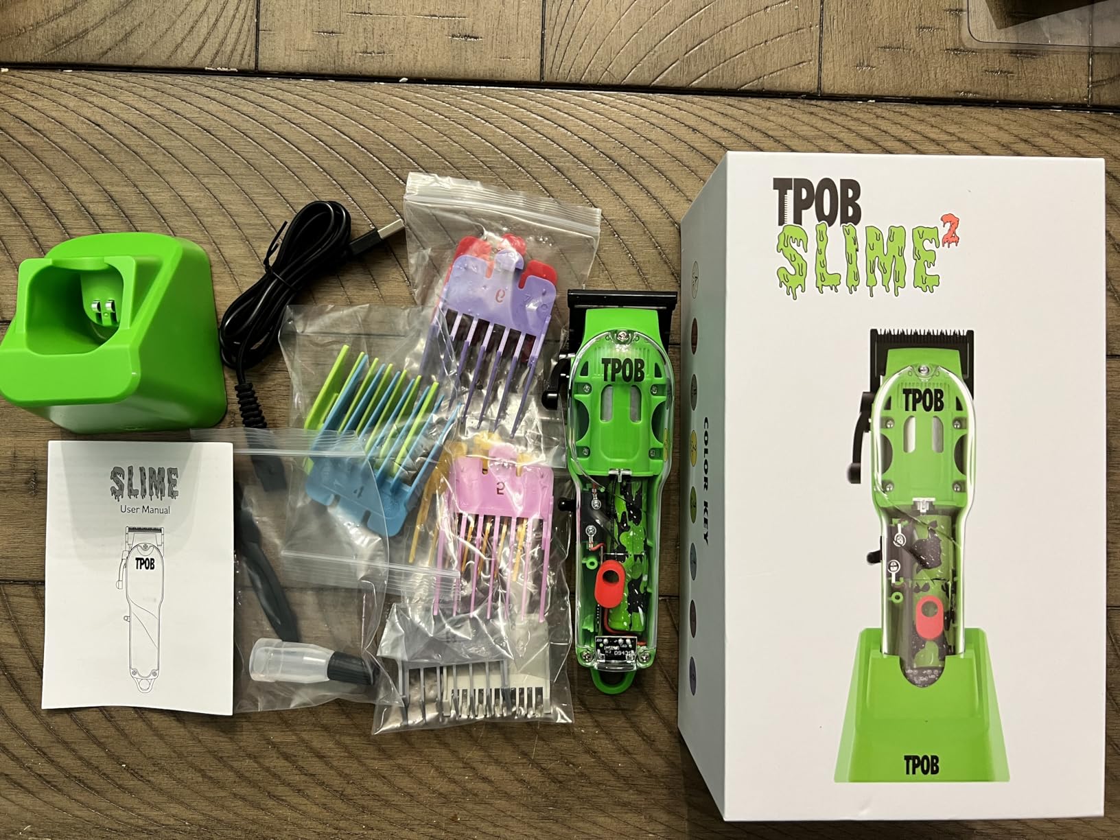 TPOB Slime 2 Barber Hair Clippers for Men 6800 RPM with Matte Green Case and X Fade Blade customer photo 2