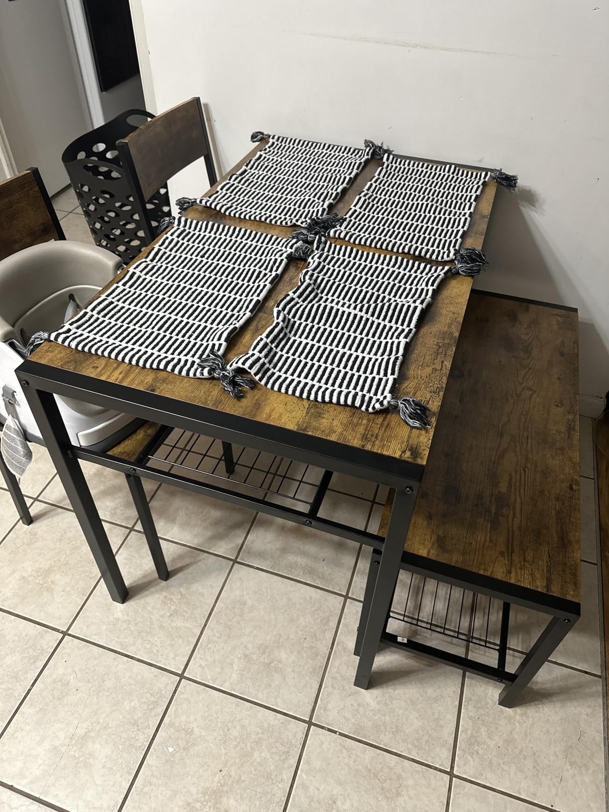 Gizoon 4-Piece Dining Table Set for 4, Kitchen Table customer photo 2
