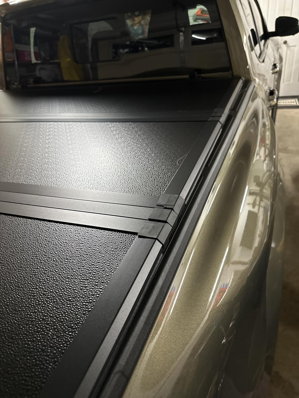 Tutel Hard Shell Folding Truck Bed Tonneau Cover|Fits 2016-2026 Toyota Tacoma w/OE Track System 5' 1