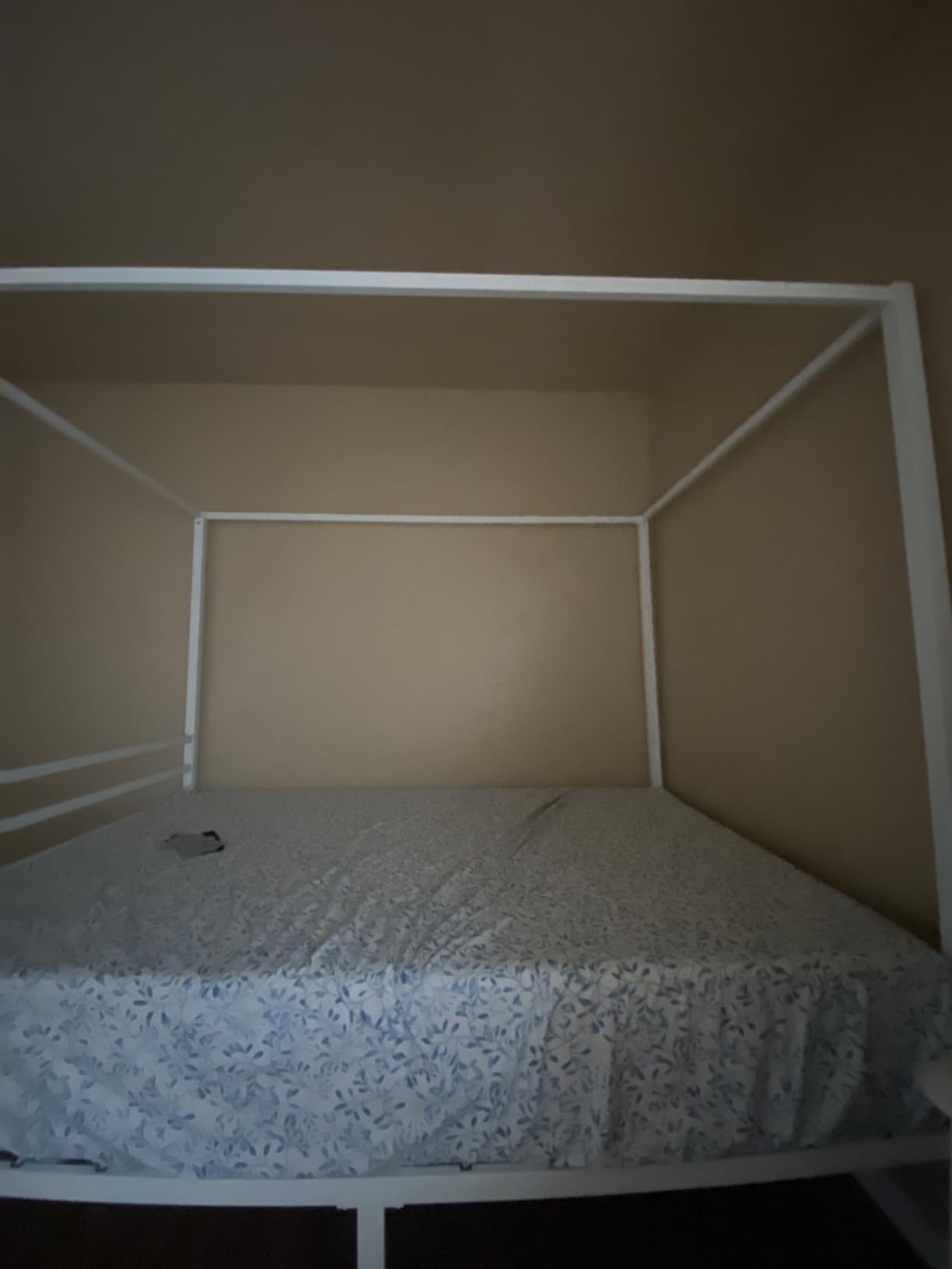 ikalido Queen Size Metal Canopy Bed Frame, Heavy-Duty Support, Black customer photo 2