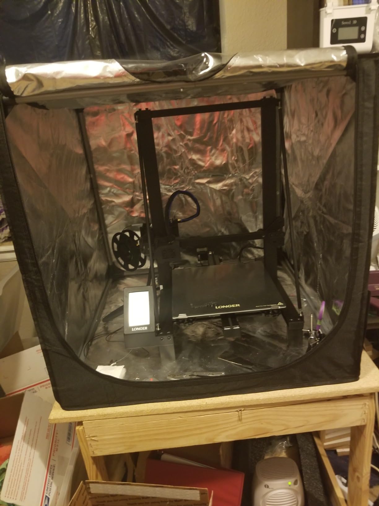 Longer 3D Printer Constant Temperature Enclosure Fireproof and Dustproof 3D Printer Tent, Folding shed, PVC Laminated Polyester Constant Temperature Protective Cover Room for lk5 pro/lk4 pro/lk1 ect. customer photo 2