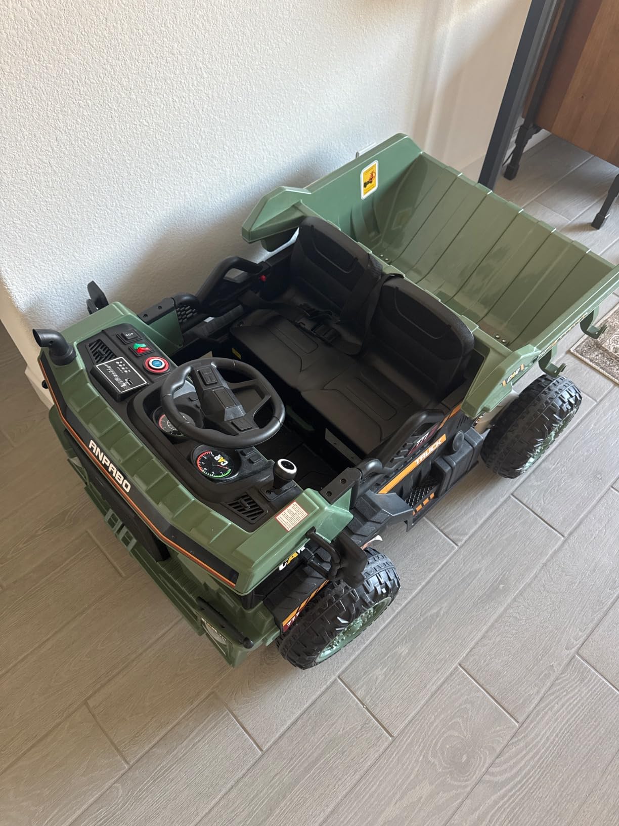ANPABO Ride on Dump Truck w/Remote Control, 2 Seater, Electric Dump Bed customer photo 1