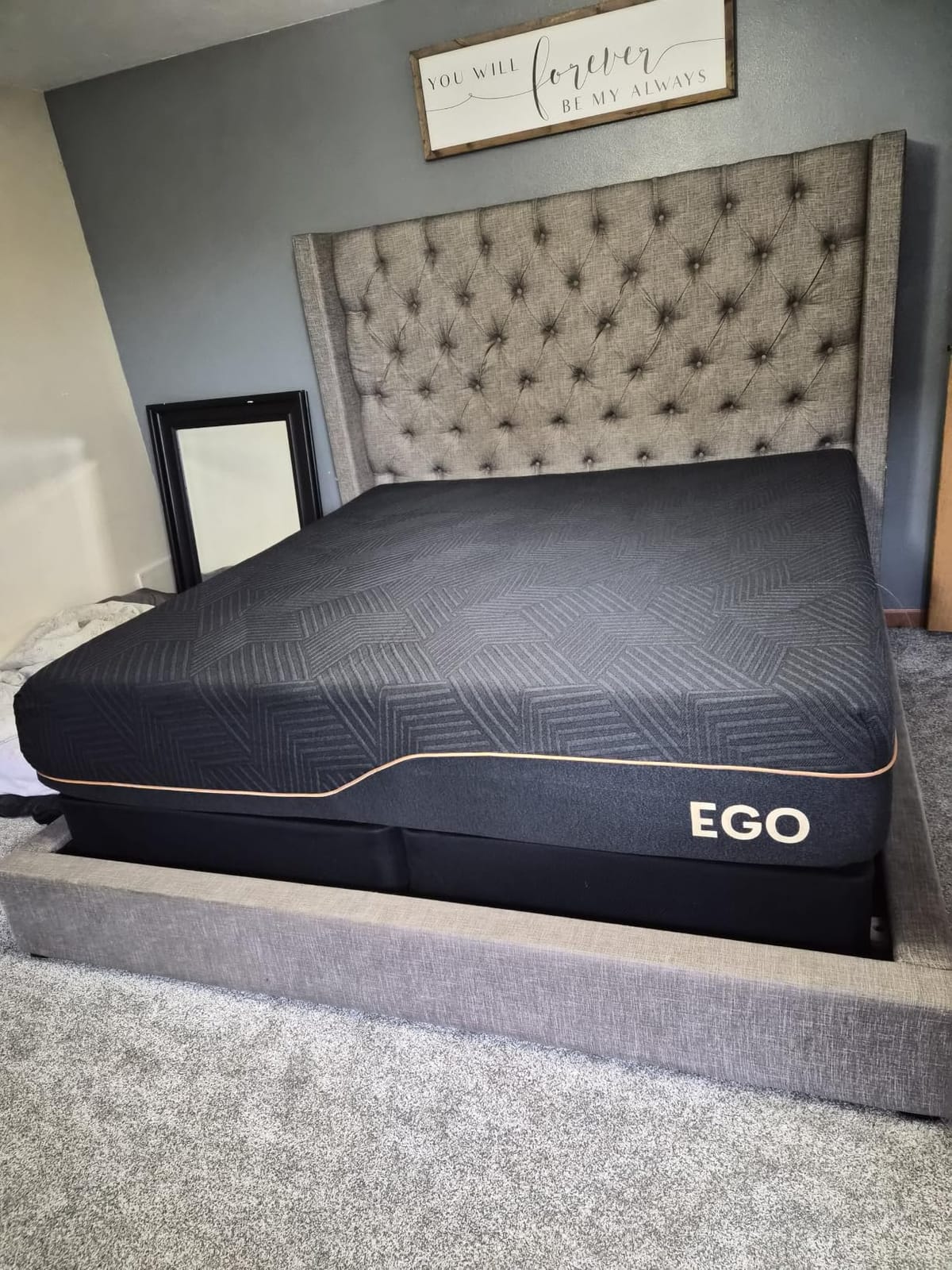 EGOHOME King 14 inch Memory Foam Mattress for Back Pain Relief Medium Firm customer photo 2