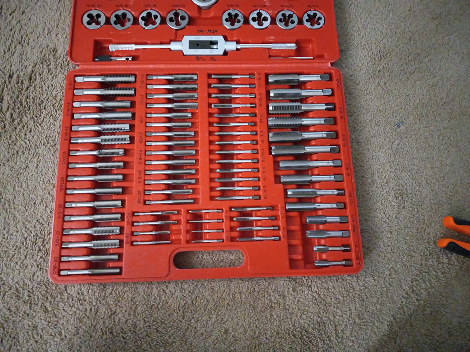110 Piece Tap and Die Set（SAE&METRIC）Threading Tool Set With Storage Case | Metric Tap and Die Set | Rethreading Kit | Tap Set | Tap and Die Kit customer photo 1