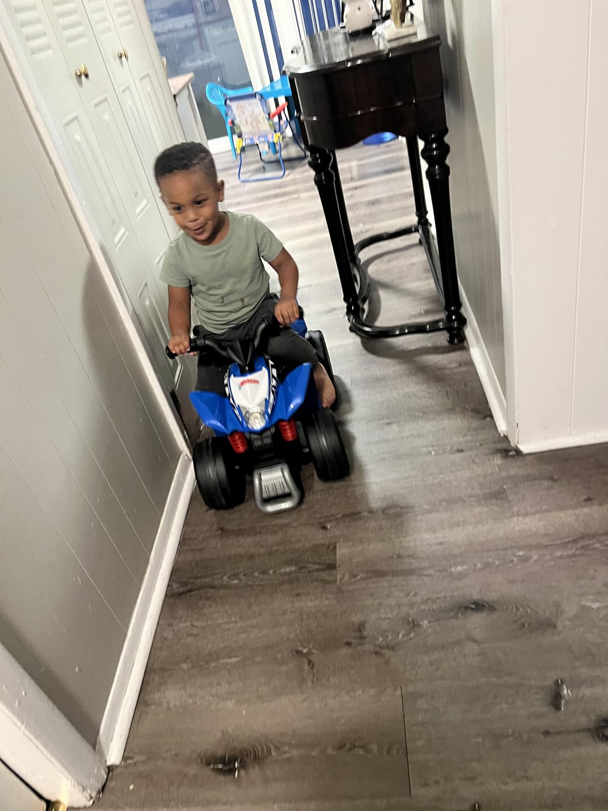 OLAKIDS Kids Ride On ATV, 6V Electric Vehicle for Toddlers, 4 Wheeler Battery Powered Motorized Quad Toy Car for Boys Girls with LED Lights, Horn (Garnet) customer photo 2
