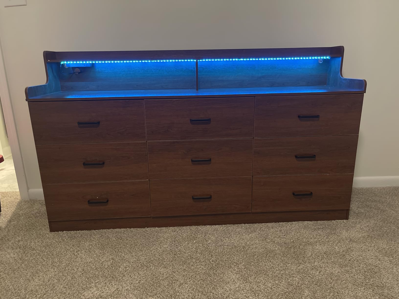 Bigbiglife Dresser for Bedroom, 6 Drawer Double Dresser, Modern Chest of Drawers with Deep Drawers, TV Stand Large Storage Organizer for Living Room, Closet (Light Oak) customer photo 2