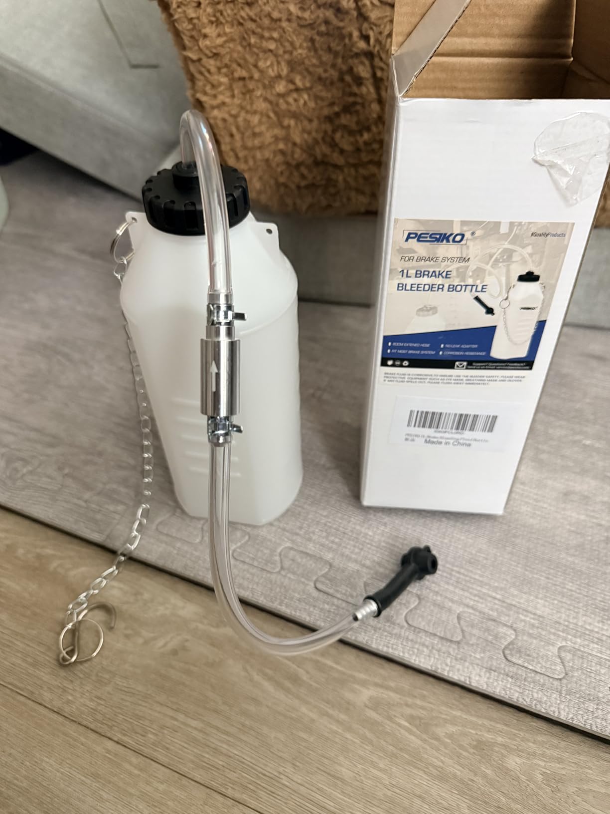 1L Brake Bleeder Bottle with 24 inch Tube and Rubber Connector customer photo 1