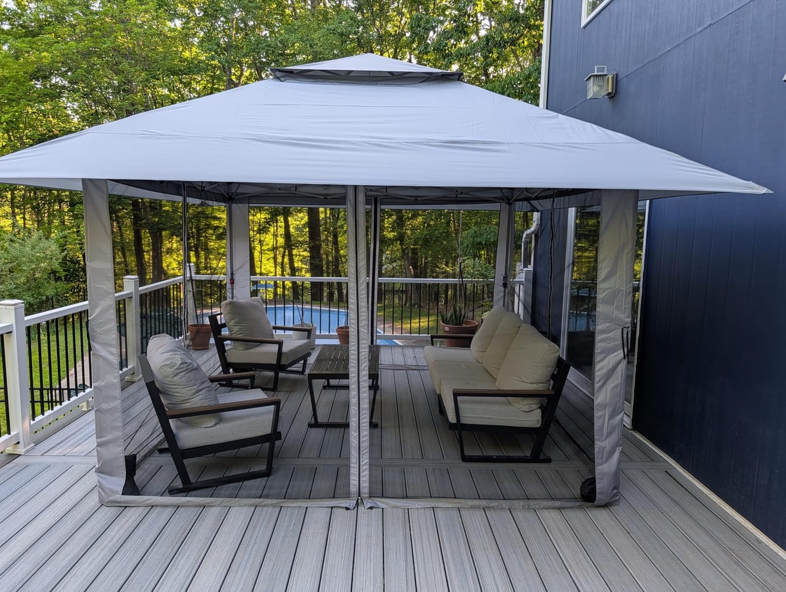 CROWN SHADES 13x13 Pop Up Gazebo, Outdoor Canopy Tent, Grey customer photo 1