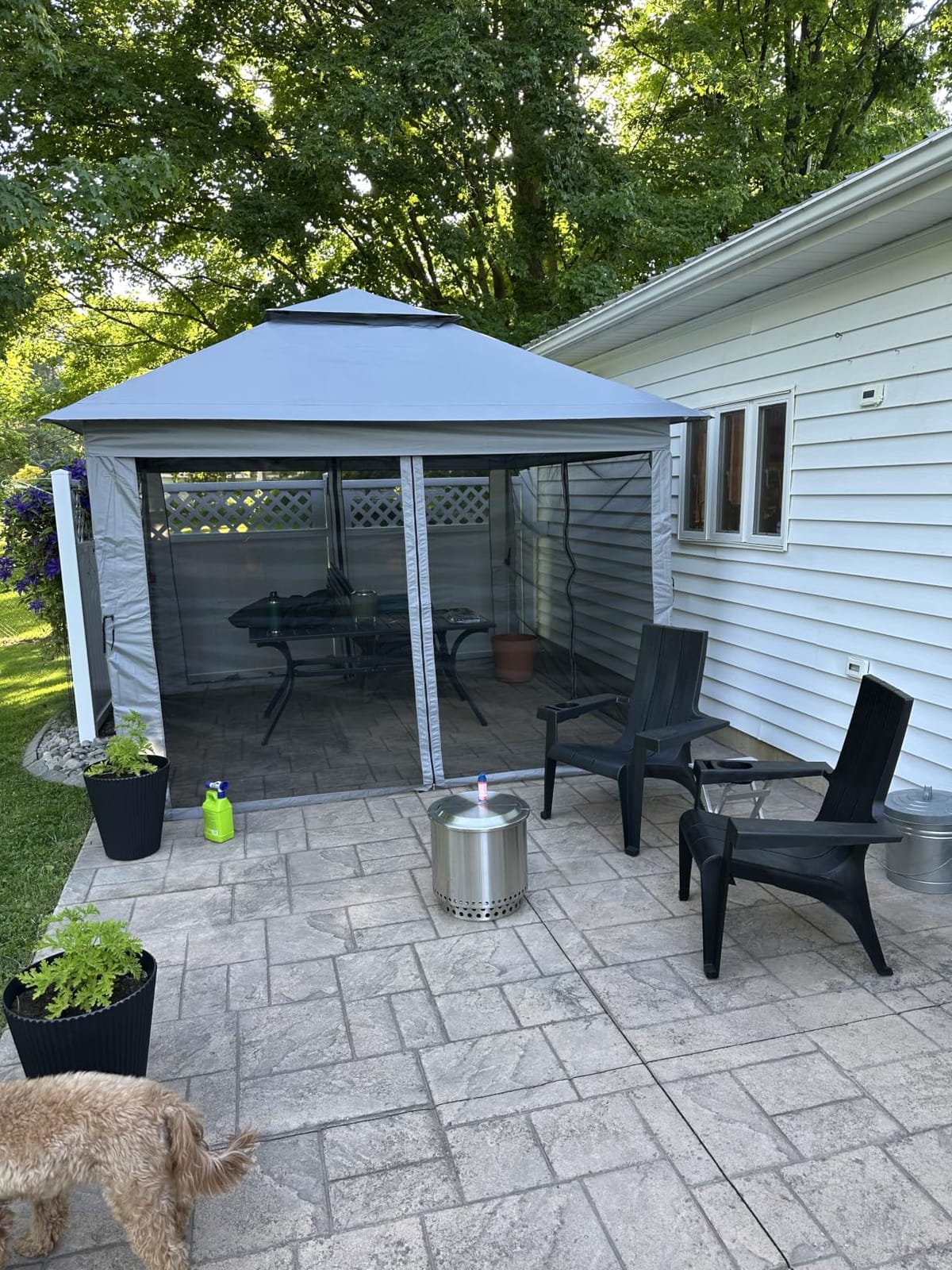 CROWN SHADES 13x13 Pop Up Gazebo, Outdoor Canopy Tent, Grey customer photo 2