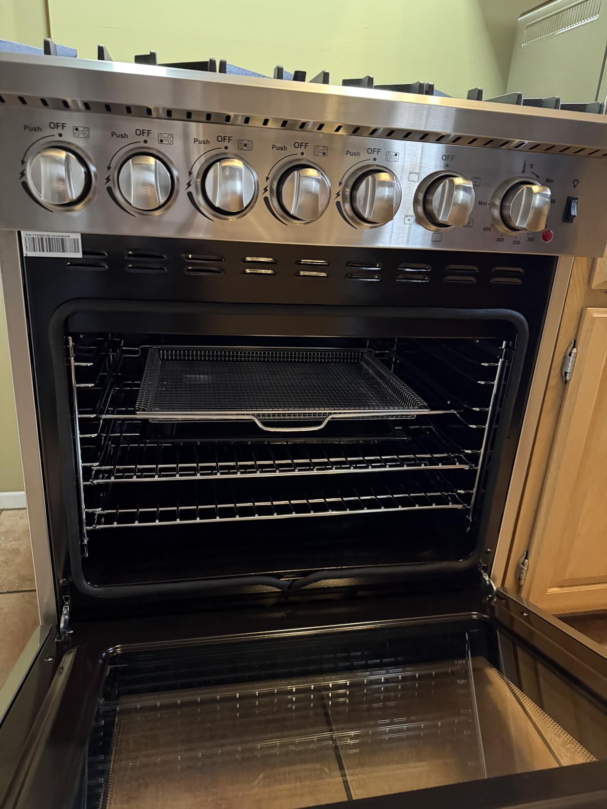 FORNO Lazio Dual Fuel 30″ Inch. Gas Range Electric Oven Freestanding 5 Sealed Burners 69,500 BTU Stove-Top Output, Electric Oven Includes Air Fryer and Griddle customer photo 1