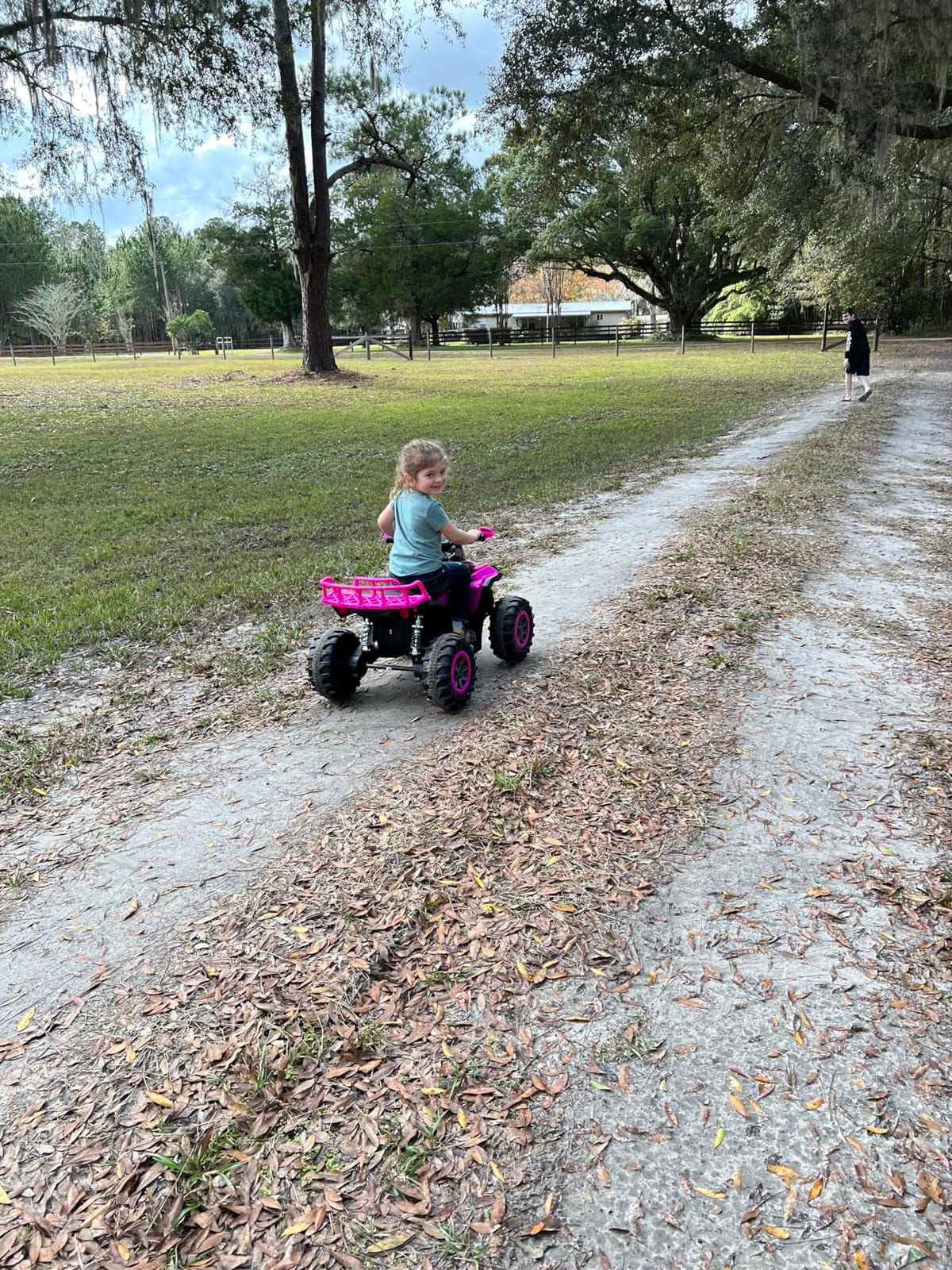 Soar Four Wheeler for Kids – Electric Kids ATV 4 Wheeler for Ages 3–8, 12V Ride On Quad with LED Lights, Music, High/Low Speed, USB/TF, Treaded Tires,Pink. customer photo 1