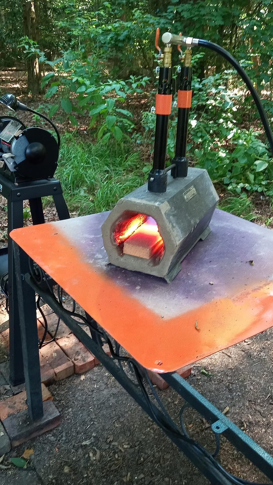 VEVOR Portable Propane Forge, Double Burner Tool and Knife Making, 2600°F customer photo 1