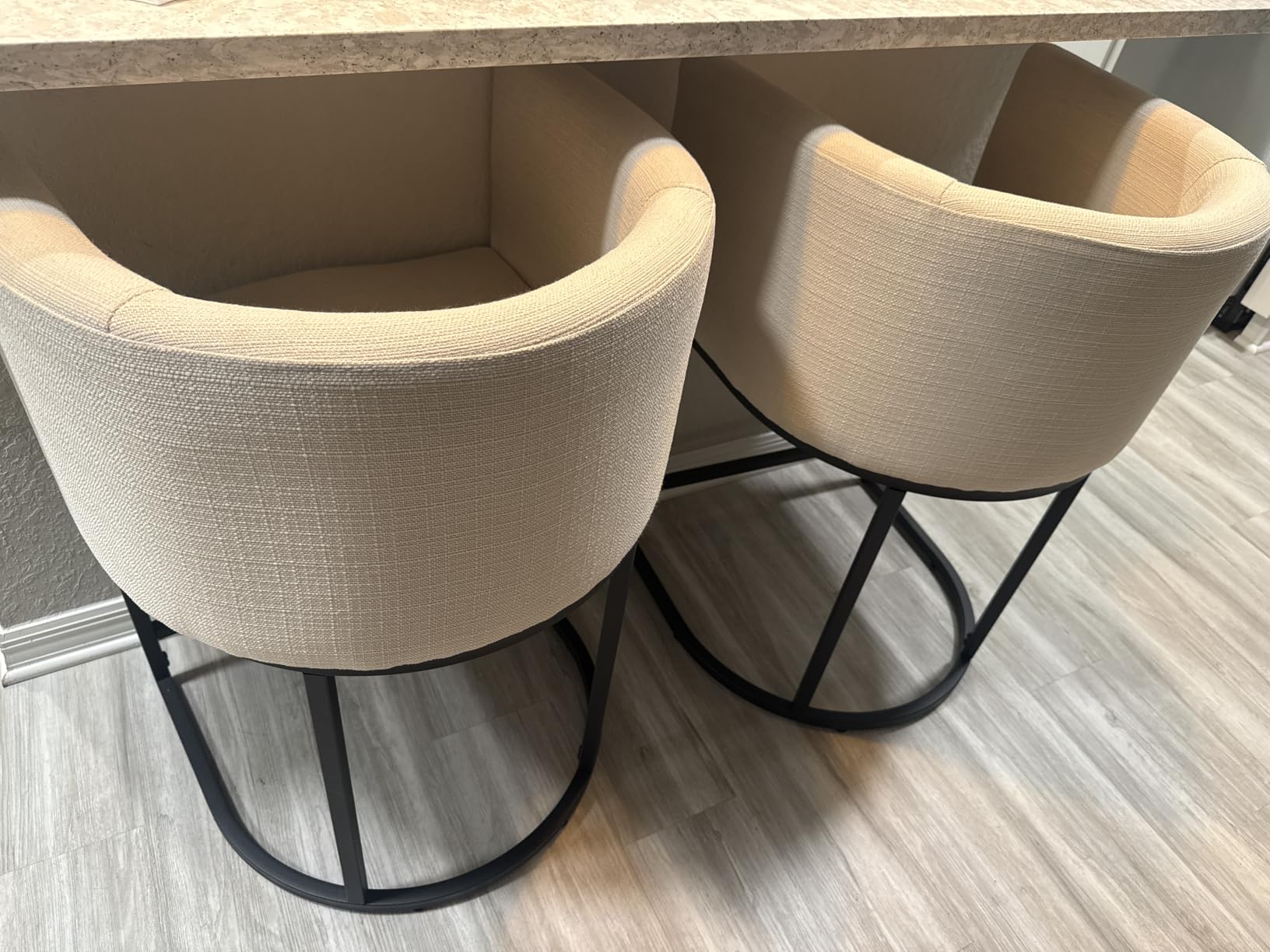 HNY Modern Counter Height Bar Stools Set of 3, 24