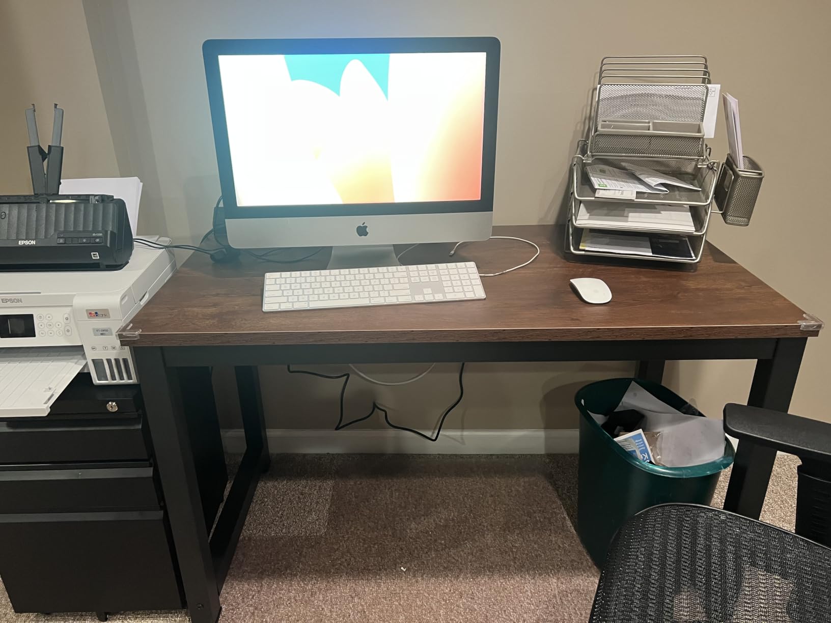 Tribesigns Modern Computer Desk, 78.7 x 39.4 inch X Large Executive Office Desk Computer Table Study Writing Desk Workstation for Home Office,Rustic/Black customer photo 1